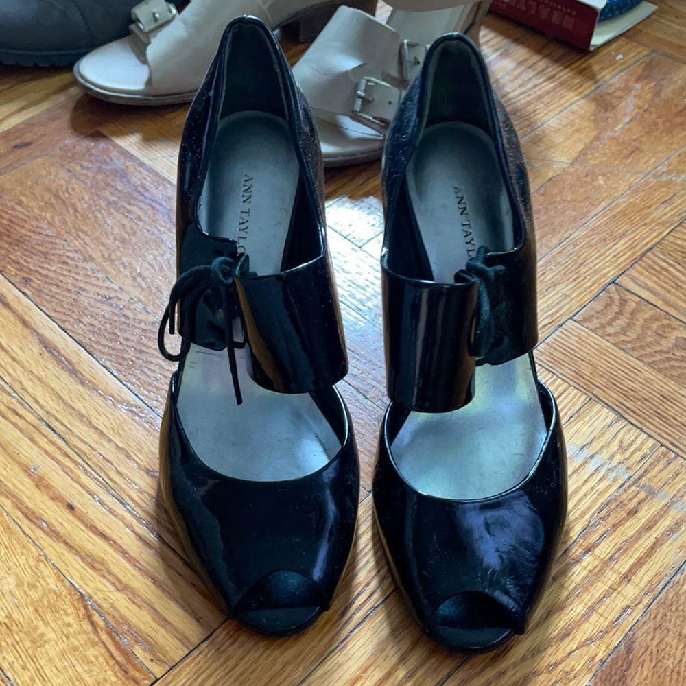 Patent black heels